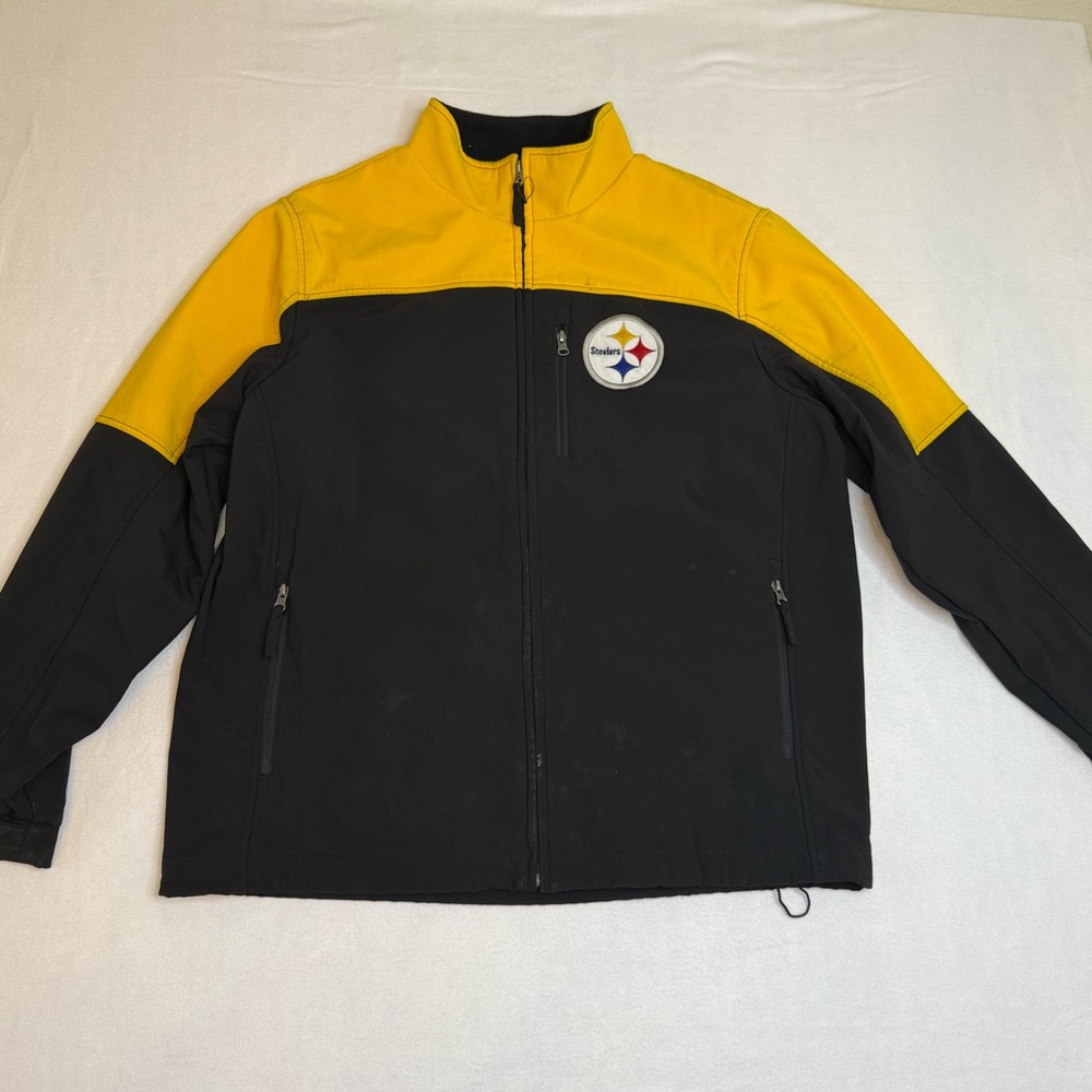 NFL Pittsburgh Steelers Jacket XL Black Yellow Men’s –‎ Flawed/Stained